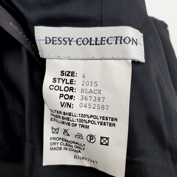 Dessy Collection Black Strapless Dress w/ a Bow - Picture 8 of 8